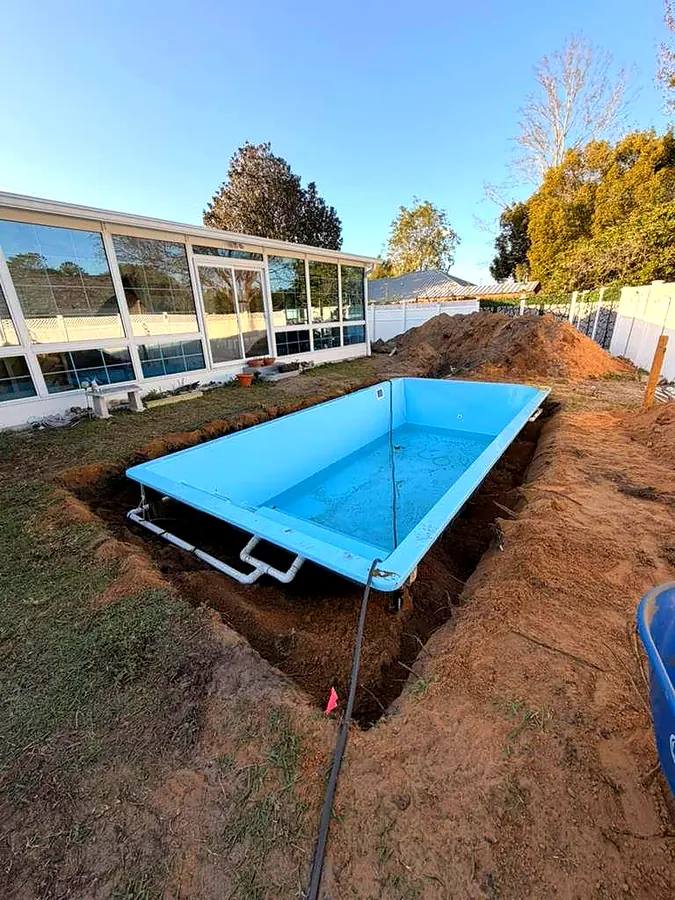 Setting the shell, Key West K6 pool in Ocala, FL