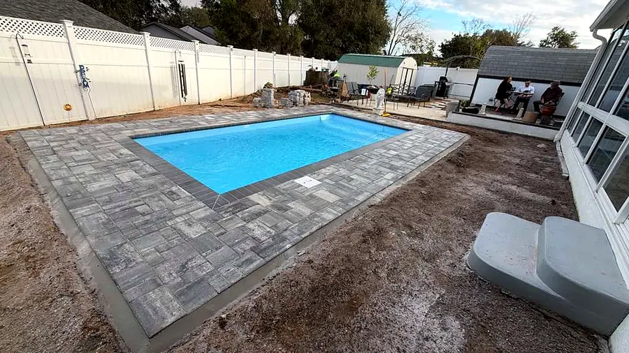 Filling and pavers, Key West K6 pool in Ocala, FL
