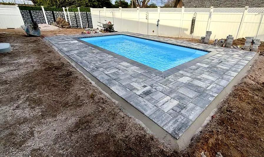 Filling and pavers, Key West K6 pool in Ocala, FL