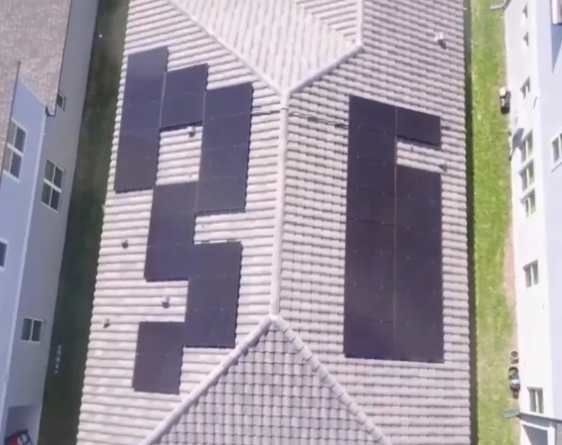 Solar panels installed on a Central Florida home roof